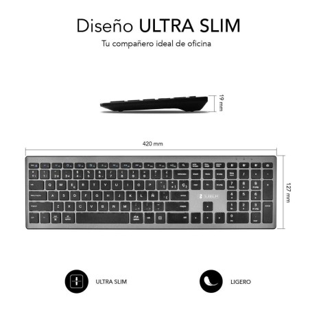 Tastiera Subblim SUBKB-2PUE201 Nero