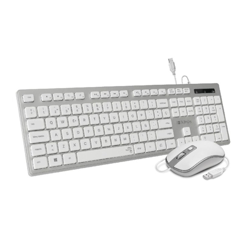 Tastiera e Mouse Subblim SUBKBC-CEKE60 Qwerty in Spagnolo Tastiera e Mouse Subblim SUBKBC-CEKE60 Qwerty in Spagnolo