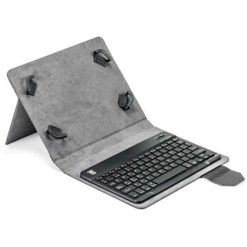 Tastiera Bluetooth con Supporto per Tablet Maillon Technologique MTKEYBLUECB 9.7"-10.2" Nero Spagnolo Qwerty in Spagnolo Tastiera Bluetooth con Supporto per Tablet Maillon Technologique MTKEYBLUECB 9.7"-10.2" Nero Spagnolo Qwerty in Spagnolo