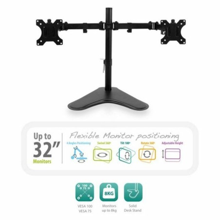 Supporto TV Ewent 13"-32" 2 x 8 kg Nero