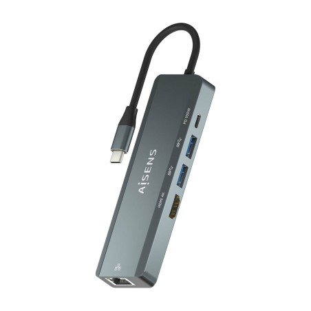 Hub USB Aisens ASUC-5P011-GR Grigio (1 Unità)