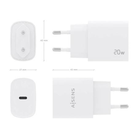 Caricabatterie da Parete Aisens A110-0752 Bianco 20 W (1 Unità)