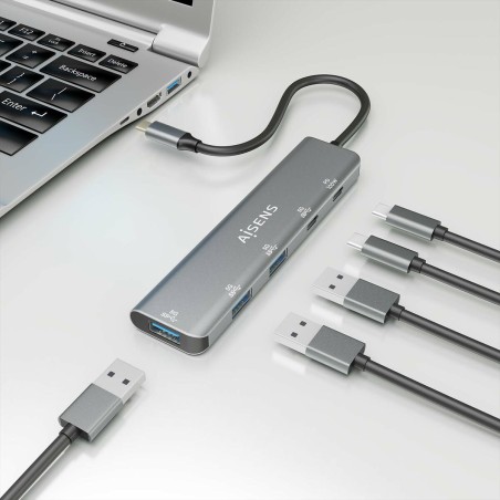 Hub USB Aisens A109-0857 Grigio (1 Unità)