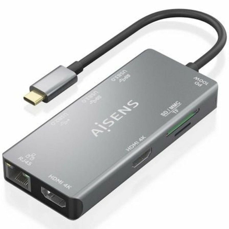 Hub USB Aisens ASUC-9P018-GR Grigio Hub USB Aisens ASUC-9P018-GR Grigio