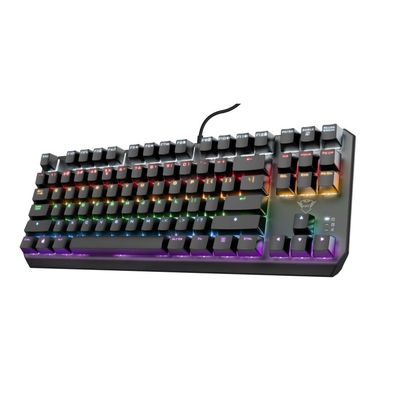 Tastiera per Giochi Trust 24407 Nero Qwerty in Spagnolo Tastiera per Giochi Trust 24407 Nero Qwerty in Spagnolo