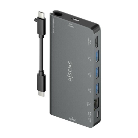 Hub USB Aisens ASUC-8P015-GR Grigio (1 Unità)