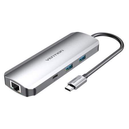 Hub USB Vention TOMHB 100 W Argentato