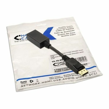 Adattatore DisplayPort con HDMI NANOCABLE 10.16.0502 15 cm Nero