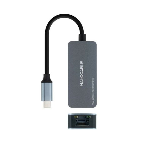 Adattatore USB-C con Rete RJ45 NANOCABLE 10.03.0410 Grigio