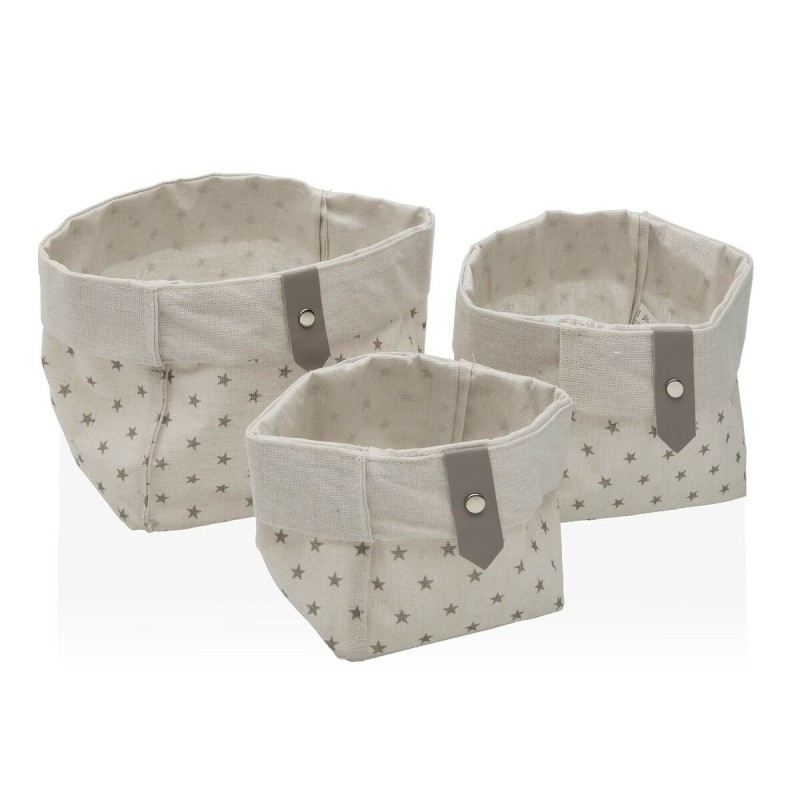 Set di Cestini Versa 14 x 14 x 14 cm Stelle Set di Cestini Versa 14 x 14 x 14 cm Stelle