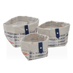 Set di Cestini Versa 14 x 14 x 14 cm Pesci
