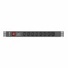 Multipresa 19" 8 Tomas Schuko con On/Off Switch Lanberg PDU-08I-0200-C20-BK (2 m)