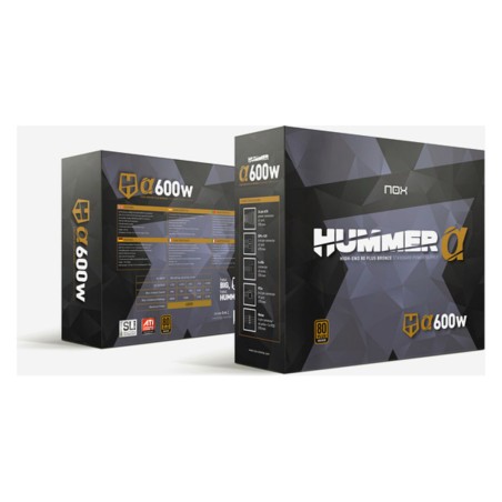 Fonte di Alimentazione Nox NXHUMMERA600WBZ ATX 600 W 80 Plus Bronze