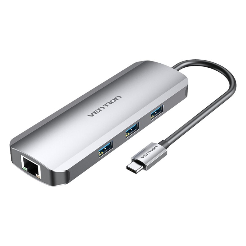 Hub USB Vention TOLHB 100 W Argentato Hub USB Vention TOLHB 100 W Argentato