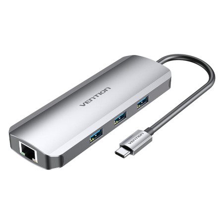 Hub USB Vention TOLHB 100 W Argentato