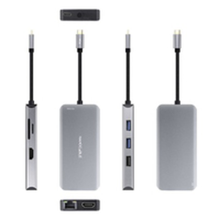 Hub USB NANOCABLE 10.16.1009 Grigio (1 Unità)