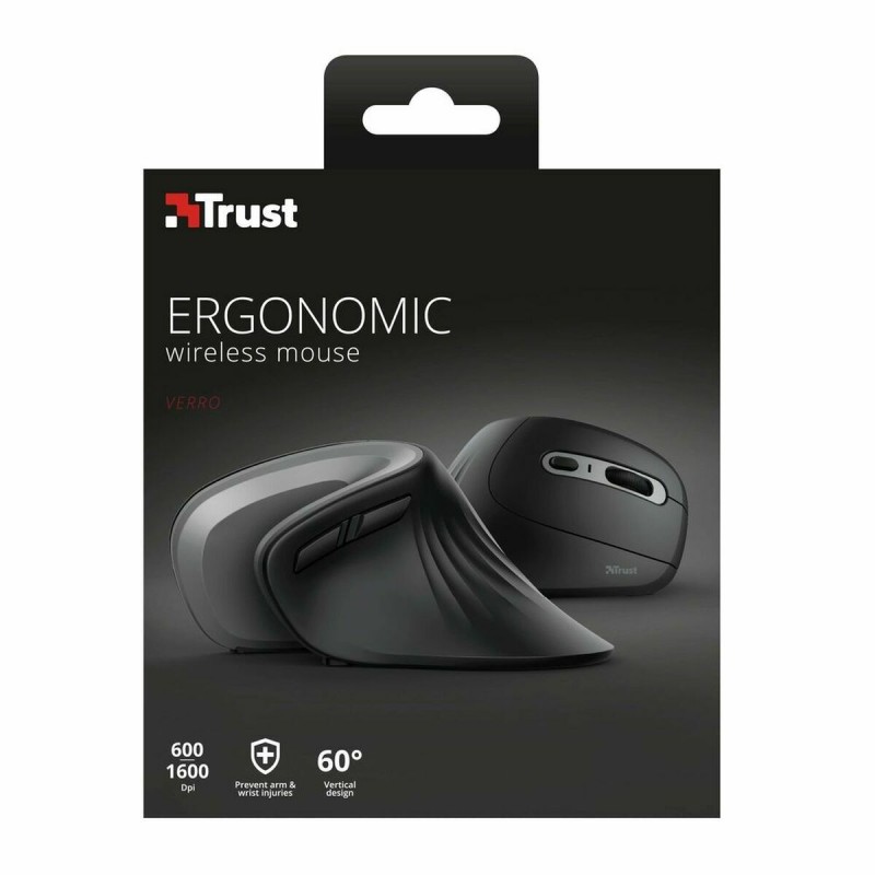 Mouse senza Fili Trust Verro Nero Mouse senza Fili Trust Verro Nero