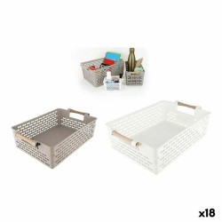 Cestino Multiuso Confortime Legno 37 x 23 x 11 cm 32 x 22,5 x 10 cm (18 Unità)