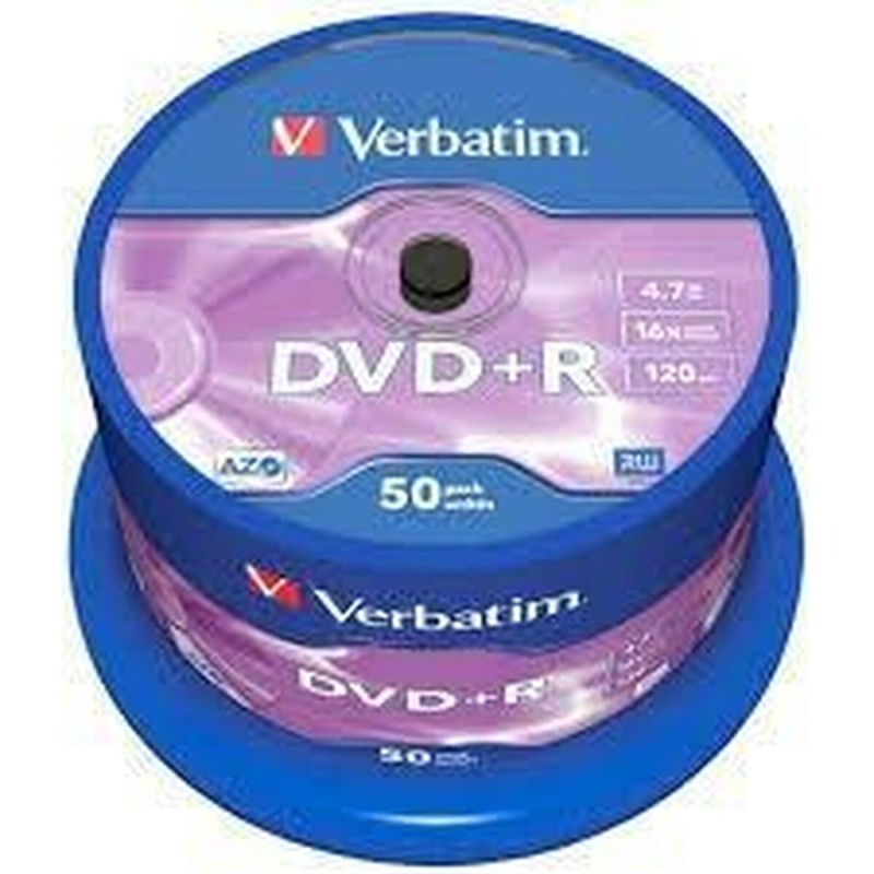 DVD+R Verbatim VB-DPR47S3A 50 Unità DVD+R Verbatim VB-DPR47S3A 50 Unità