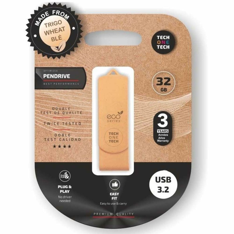 Memoria USB Tech One Tech Ecotech 32 GB Memoria USB Tech One Tech Ecotech 32 GB
