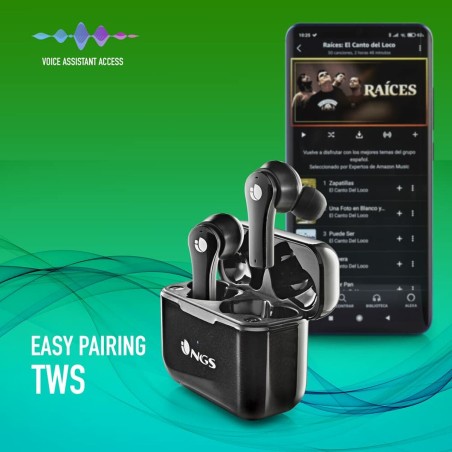 Auricolari Bluetooth NGS ARTICABLOOMBLACK Nero