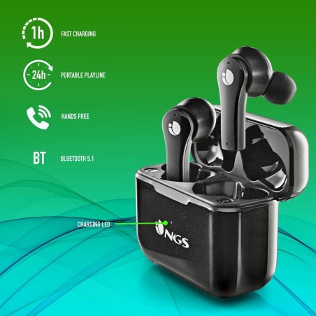 Auricolari Bluetooth NGS ARTICABLOOMBLACK Nero