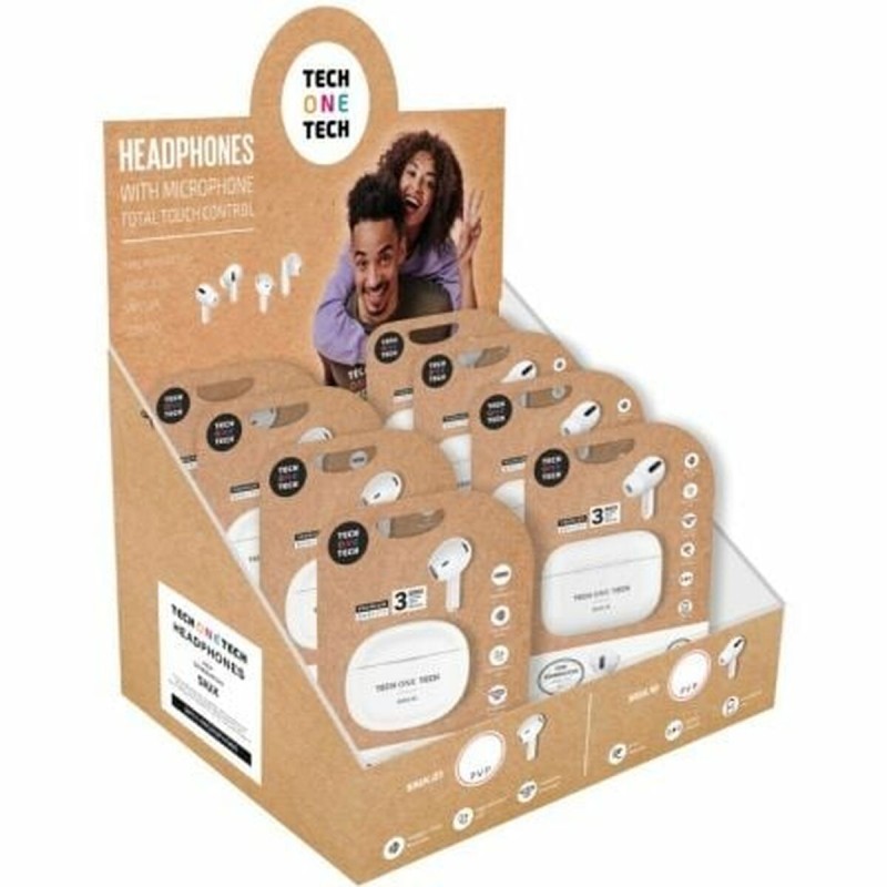 Auricolare Bluetooth Tech One Tech TEC1420 Bianco Auricolare Bluetooth Tech One Tech TEC1420 Bianco