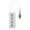 Hub USB T'NB TNB HUB autoalimentado USB 2.0 de 4 puertos - aluminio Grigio