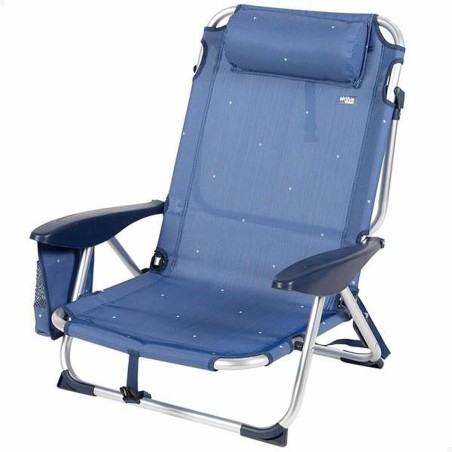 Sedia Pieghevole Aktive Blu scuro 51 x 45 x 76 cm Spiaggia
