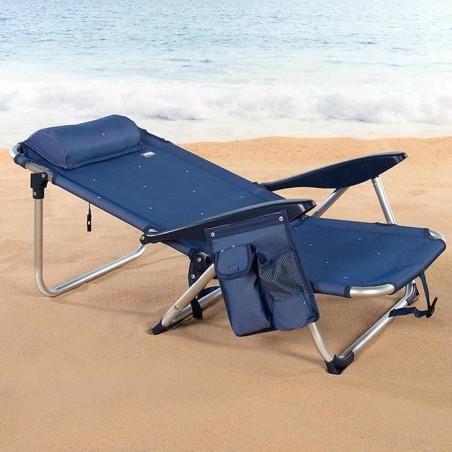 Sedia Pieghevole Aktive Blu scuro 51 x 45 x 76 cm Spiaggia