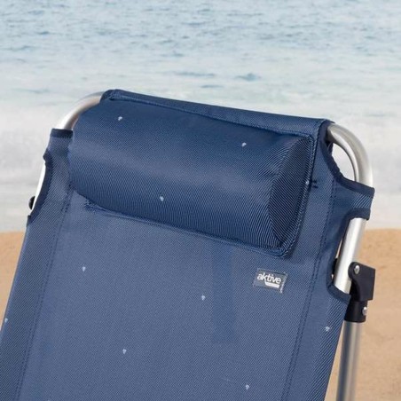 Sedia Pieghevole Aktive Blu scuro 51 x 45 x 76 cm Spiaggia
