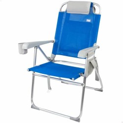 Sedia Pieghevole Aktive Azzurro 47 x 63 x 99 cm Spiaggia