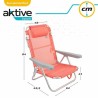 Sedia Pieghevole Aktive Flamingo Rosa 48 x 46 x 84 cm 47 x 63 x 99 cm Spiaggia Cuscino Borsa Portaoggetti Sottobicchieri