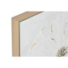 Quadro Home ESPRIT Bianco Dorato polistirene Tela Fiore Shabby Chic 62 x 4,5 x 62 cm (2 Unità)