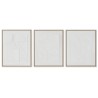 Quadro Home ESPRIT Bianco polistirene Tela Astratto Scandinavo 40 x 4,8 x 50 cm (3 Unità)