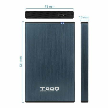 Scatola Esterna TooQ TQE-2527PB Azzurro 2,5"