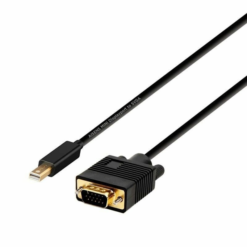 Adattatore DisplayPort Mini a VGA Aisens A125-0362 Nero 2 m Adattatore DisplayPort Mini a VGA Aisens A125-0362 Nero 2 m