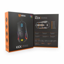 Mouse Gaming Krom Kick Nero 6200 dpi RGB