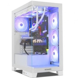 Case computer desktop ATX Nox-Xtreme NXHUMMERGLOCKWH Bianco