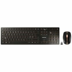 Tastiera e Mouse Cherry JD-9100PN-2 Nero Qwerty in Spagnolo