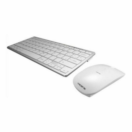 Tastiera e Mouse Wireless Tacens Levis Combo V2 Bianco Qwerty in Spagnolo