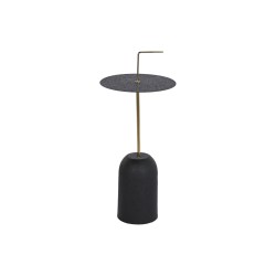 Tavolo aggiuntivo DKD Home Decor 30 x 30 x 68 cm Nero Dorato Ferro
