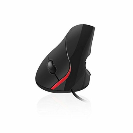 Mouse Ergonomico Ottico Ewent EW3156 1000 dpi USB Nero Nero/Rosso Rosso/Nero