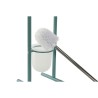 Portarotolo di Carta Igienica Home ESPRIT Bianco Turchese Metallo 30 x 16 x 78,5 cm (2 Unità)