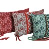 Cuscino Home ESPRIT Rosso Verde Corallo 30 x 10 x 20 cm (3 Unità)