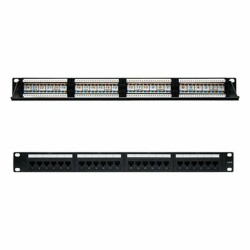 Patch Panel 24 Porte UTP Categoria 6 NANOCABLE 10.21.3124 19" RJ45 Nero