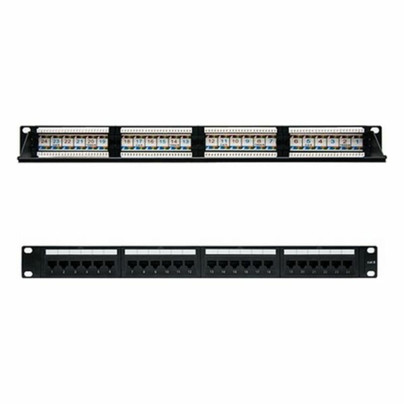 Patch Panel 24 Porte UTP Categoria 6 NANOCABLE 10.21.3124 19" RJ45 Nero Patch Panel 24 Porte UTP Categoria 6 NANOCABLE 10.21.3124 19" RJ45 Nero