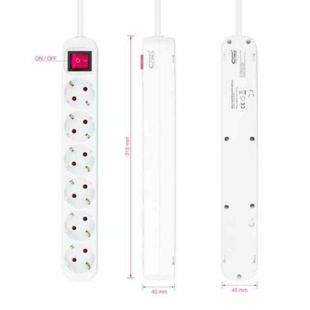 Ciabatta Multipresa NANOCABLE 10.37.0006 (1,4 m)