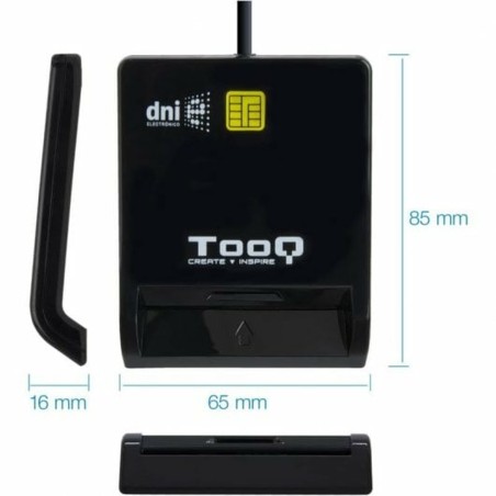 Lettore di Schede Intelligenti TooQ TQR-211B Nero