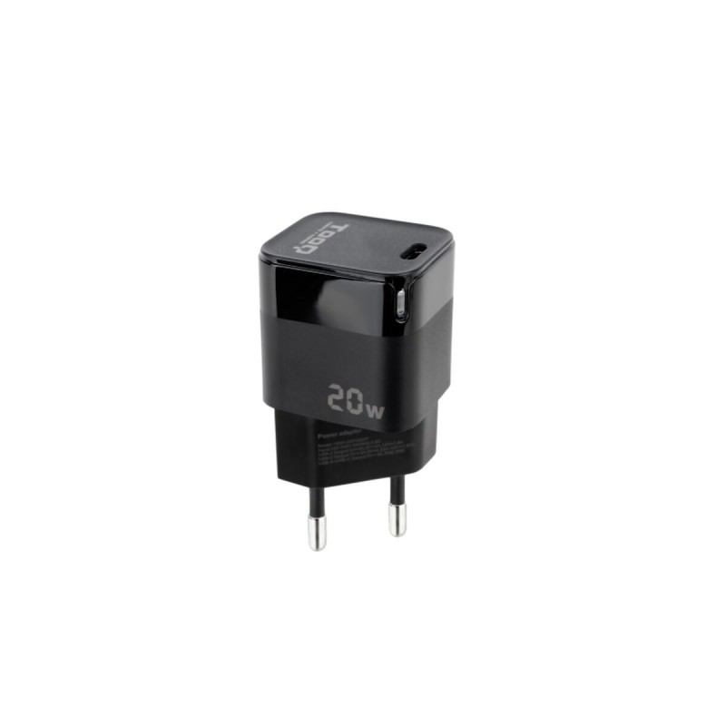 Caricabatterie da Parete TooQ TQWC-PD20 Nero 20 W (1 Unità) Caricabatterie da Parete TooQ TQWC-PD20 Nero 20 W (1 Unità)